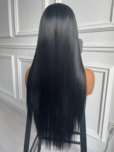 13x6 Black Straight Lace Wig Synthetic Wig