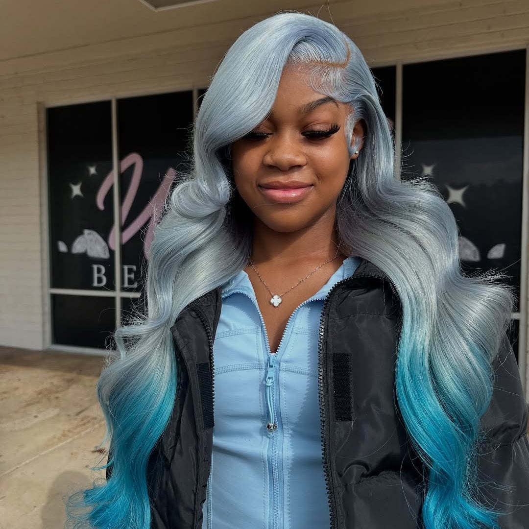 ?Misty Blue OMBRÉ 24” LACE FRONT  WIG *NWT* ?Misty Blue OMBRÉ 24” LACE FRONT WIG *NWT* main image 2