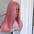 Light Pink Color Human Hair Lace Front Wig