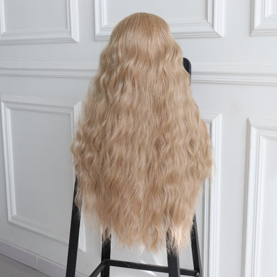 Blonde Curly Lace Wig Heat Resistant Synthetic Wig