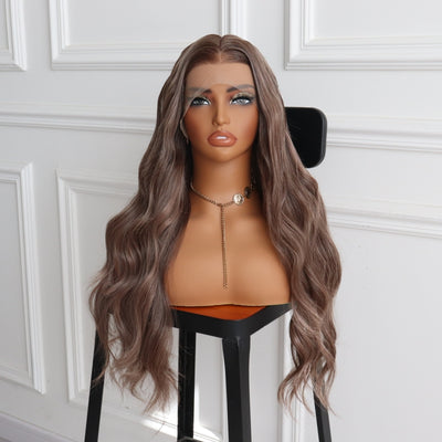 Brown Loose Wave Lace Wig Elegant Straight Wig