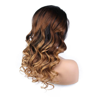 NHA Ombre Natural Wavy Virgin Hair Lace Front Wig