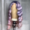 NHA Lavender Color Ombre Body Wave Lace Front Wig
