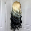 NHA Blonde Charcoal Color Ombre Lace Front Wig