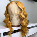 NHA Yellow Highlight Body Wave Lace Front Wig