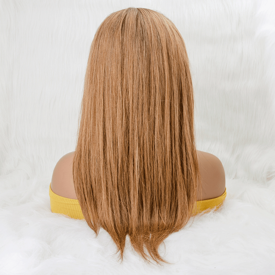 1B27 Ash Blonde Ombre HeadBand Human Hair Wig New Fashion