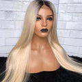 NHA 1B/613 Blond Ombre Long Straight Lace Front Wig