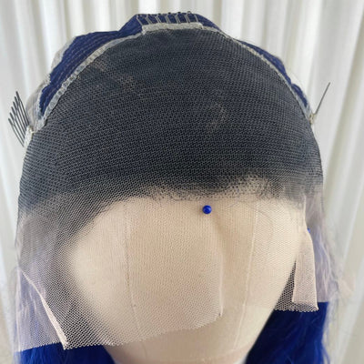 NHA Dark Blue Wavy Lace Wig 18inch