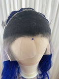NHA Dark Blue Straight Color Lace Front Wig