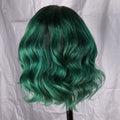 NHA 1B Green Ombre Short Lace Wig