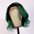 NHA 1B Green Ombre Short Lace Wig