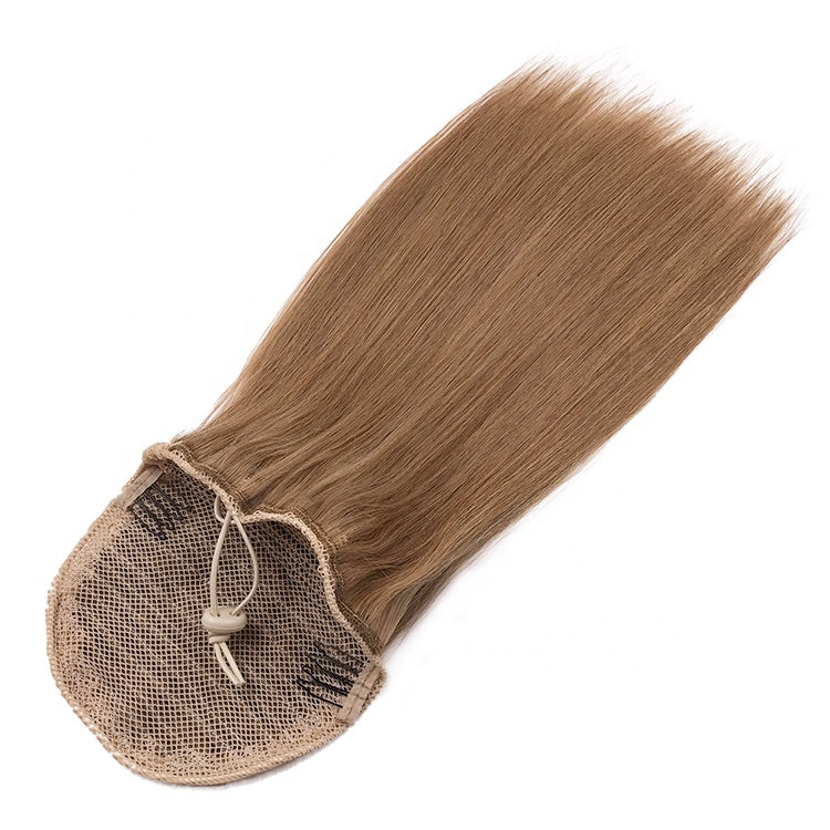 NHA Drawstring Light Brown Straight Ponytail Hair Extension