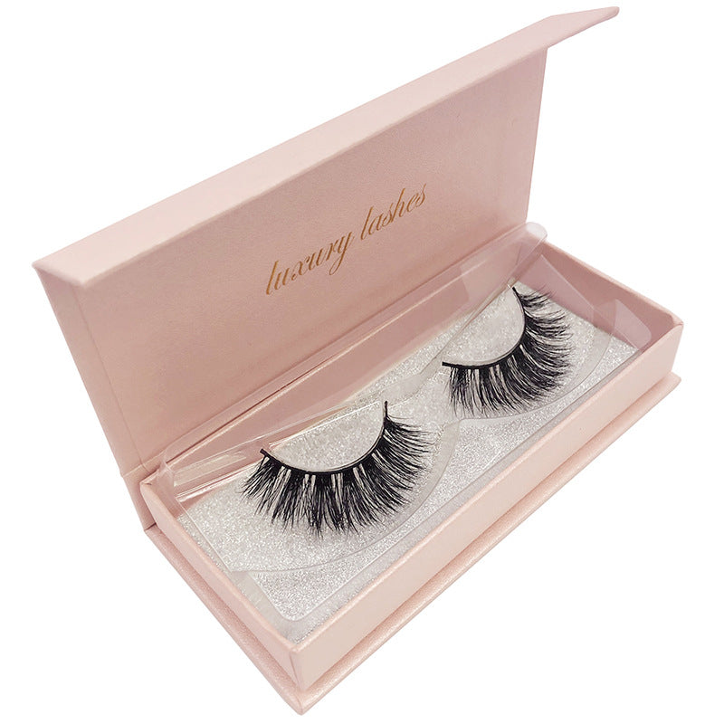 Luxury 3D Mink False Eyelashes with Pink Cute box