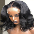 NHA 5x5 HD Closure Wig Natural Wave BOB Virgin Hair Lace Front Wig