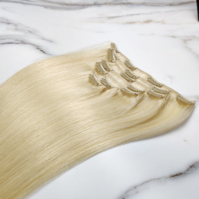 NHA 613 Blonde Straight Clip in Human Hair Extension