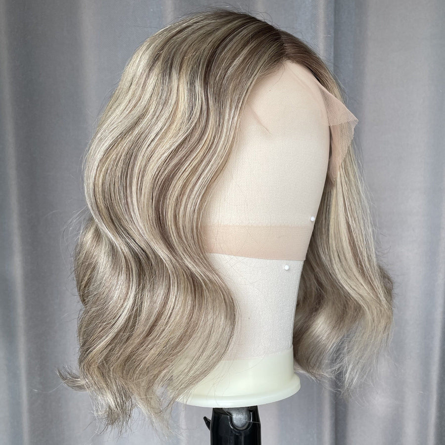 NHA Luxury Blonde Highlight Body Wave Human Hair Wig