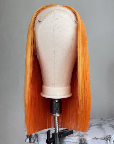 NHA Apricot Color Straight Lace Front Wig