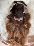 NHA Luxury Brown Highlight Human Hair Wig