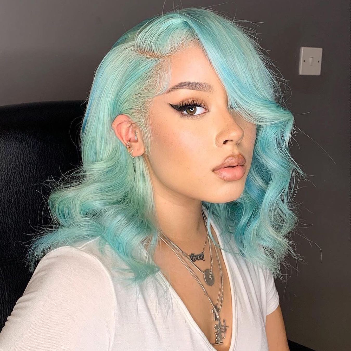 NHA Baby Blue Lace Front Wig newhairagenda