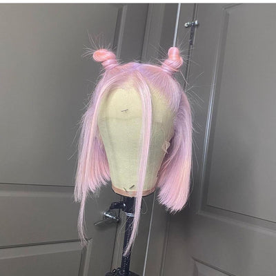 NHA Baby Pink Bob Lace Wig 10INCH