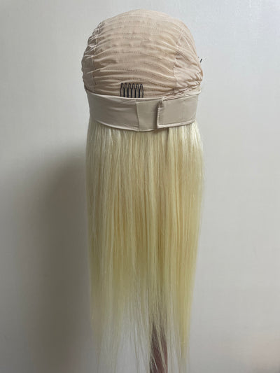 613 Blonde Straight HeadBand Human Hair Wig New Fashion