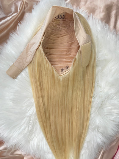 613 Blonde Straight HeadBand Human Hair Wig New Fashion