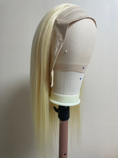 613 Blonde Straight HeadBand Human Hair Wig New Fashion