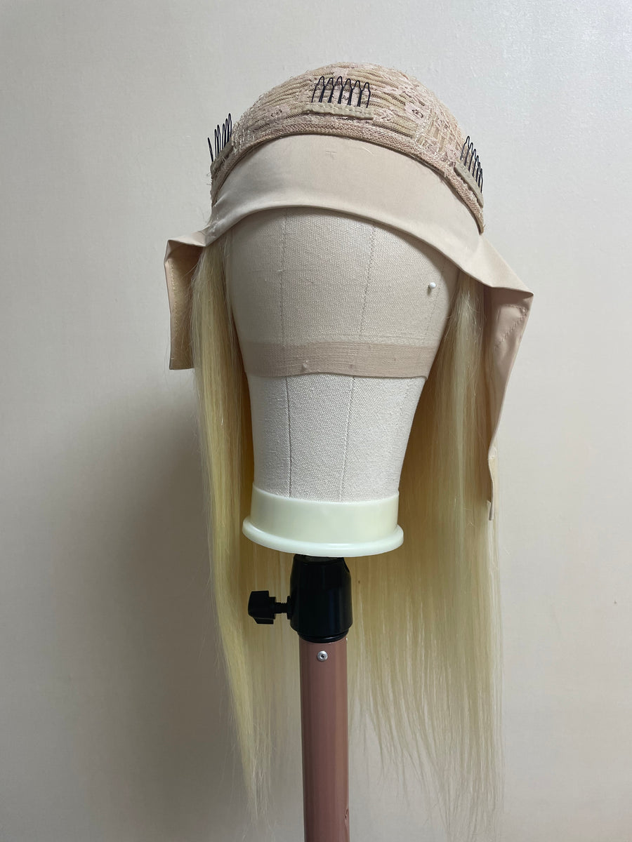 613 Blonde Straight HeadBand Human Hair Wig New Fashion