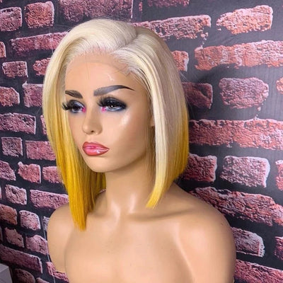 NHA Blonde Yellow Ombre Lace Wig