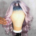 NHA Shop Looks Blue Pink Ombre Color Lace Front Wig