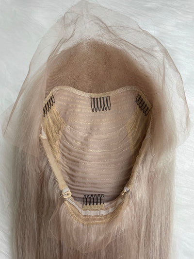 NHA Straight Blonde Orange Ombre Lace Frontal Wig