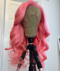 NHA Classic Pink Wavy Lace Front Wig
