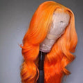 NHA Orange Wavy Lace Wig