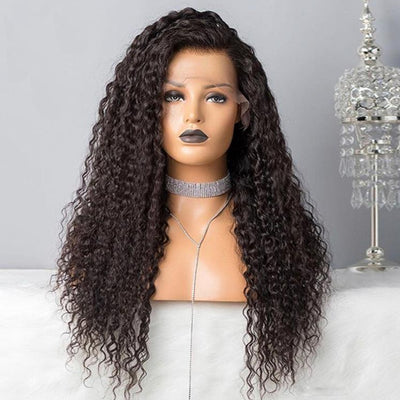 NHA Curly Style Human Hair Hand Tied Full Lace Wig