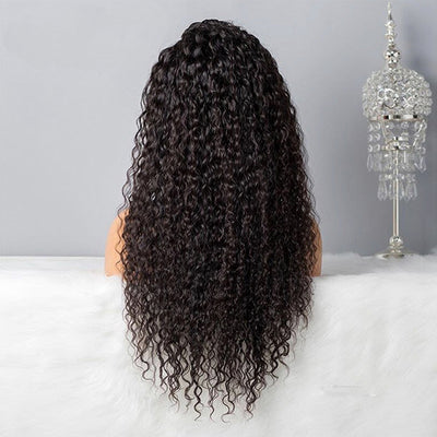 NHA Curly Style Human Hair Hand Tied Full Lace Wig