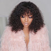 NHA Curly Wig with Bang Natural Color Lace Front Wigs