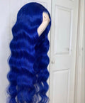 NHA Dark Blue Loose Wave Lace Front Wig