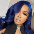 NHA Dark Blue Wavy Lace Wig
