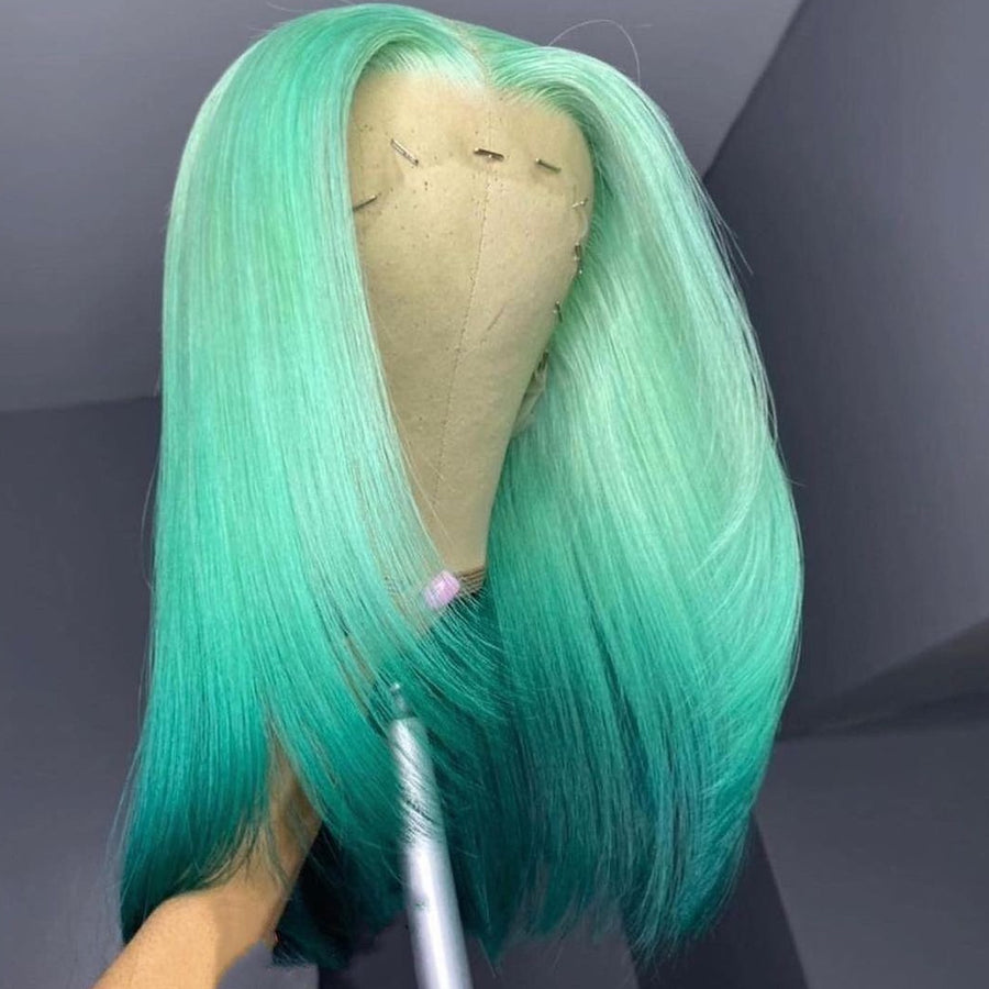 NHA Light Green Ombre BOB Lace Wig