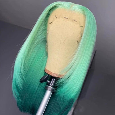 NHA Light Green Ombre BOB Lace Wig