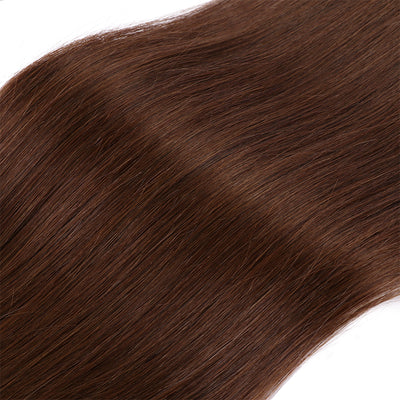 NHA Dark Brown Human Hair Silky Straight Ponytail