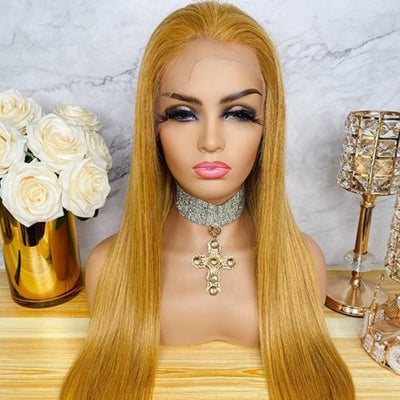 NHA Honey Ginger Yellow Lace Front Wig