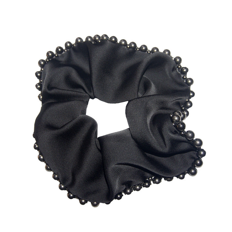 Hair Accessories Elegant Scrunchie Hairband with Pearl
