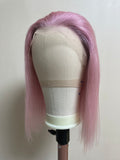NHA Ballet Slipper Color Straight Bob Lace Front Wig