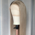 NHA Ash Blonde Straight Hand Tied Full Lace Wig