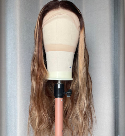 NHA Brown Highlight Hand Tied Full Lace Wig