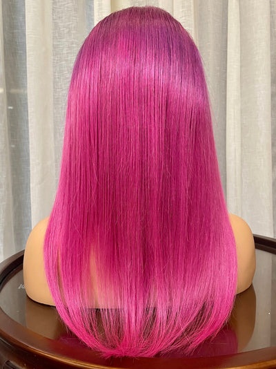 NHA Purple Pink Ombre Straight Wig