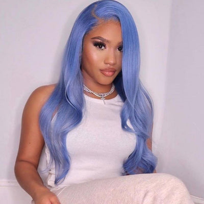 NHA Lavendor Purple Wavy Lace Front Wig