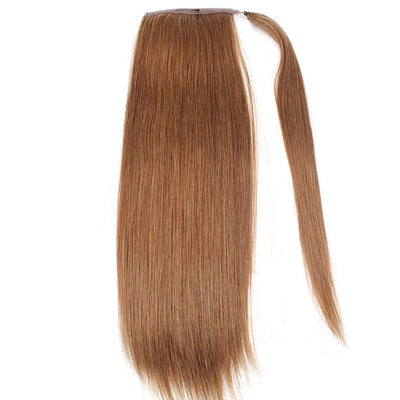 NHA Light Brown Remy Straight Ponytail Human Hair Extension