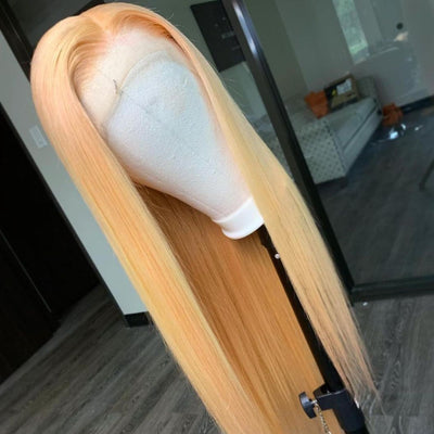 NHA Light Orange Straight Lace Wig